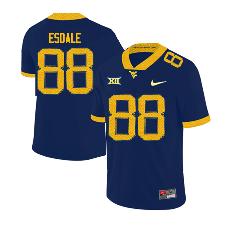 2019 Men #88 Isaiah Esdale West Virginia Mountaineers College Football Jerseys Sale-Navy